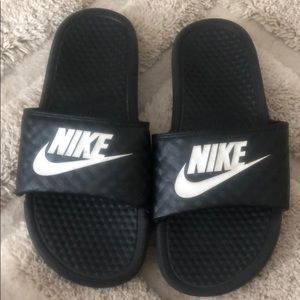 Black Nike Slides